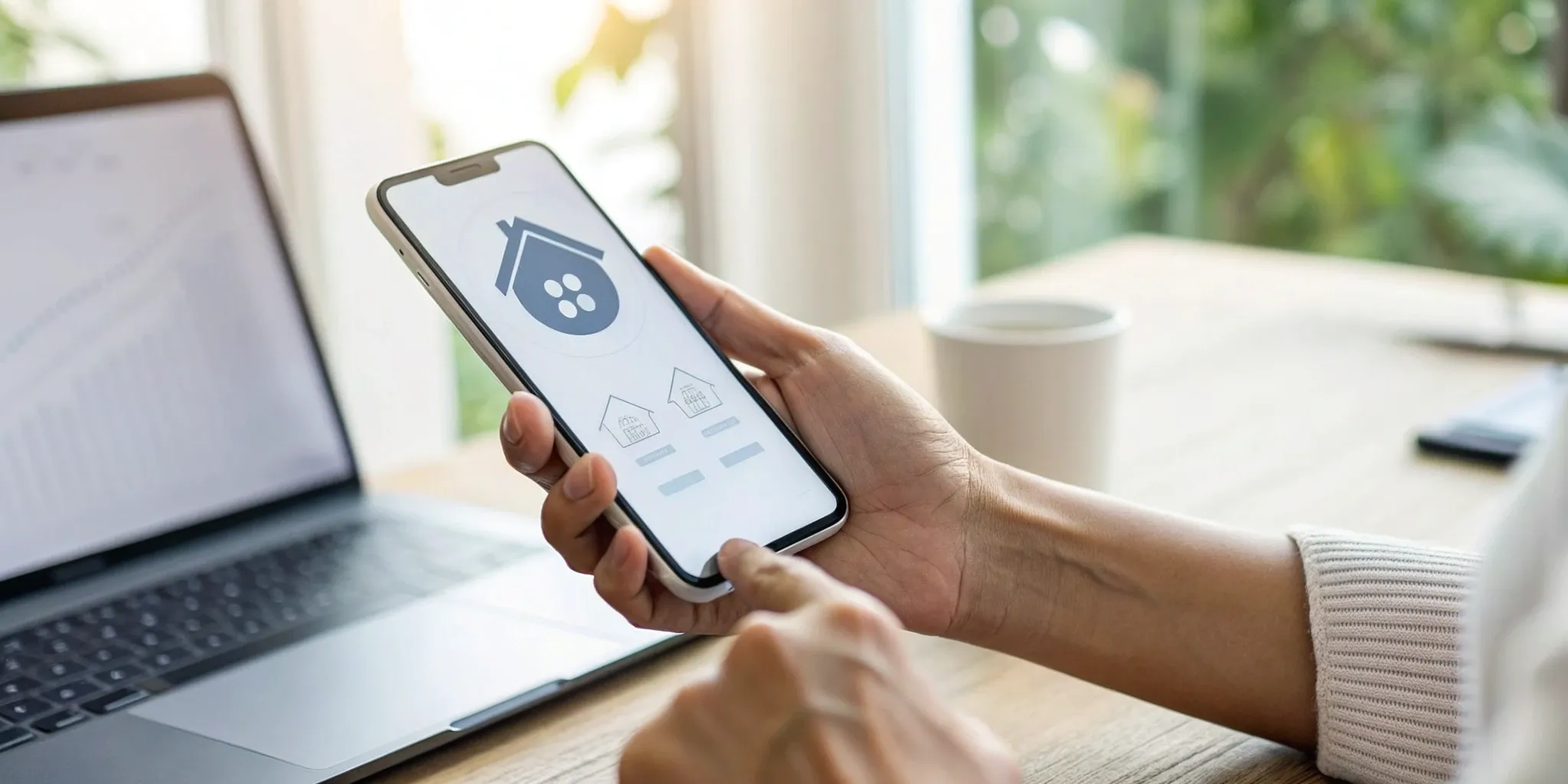 Best AI credit repair software app on phone next to laptop.