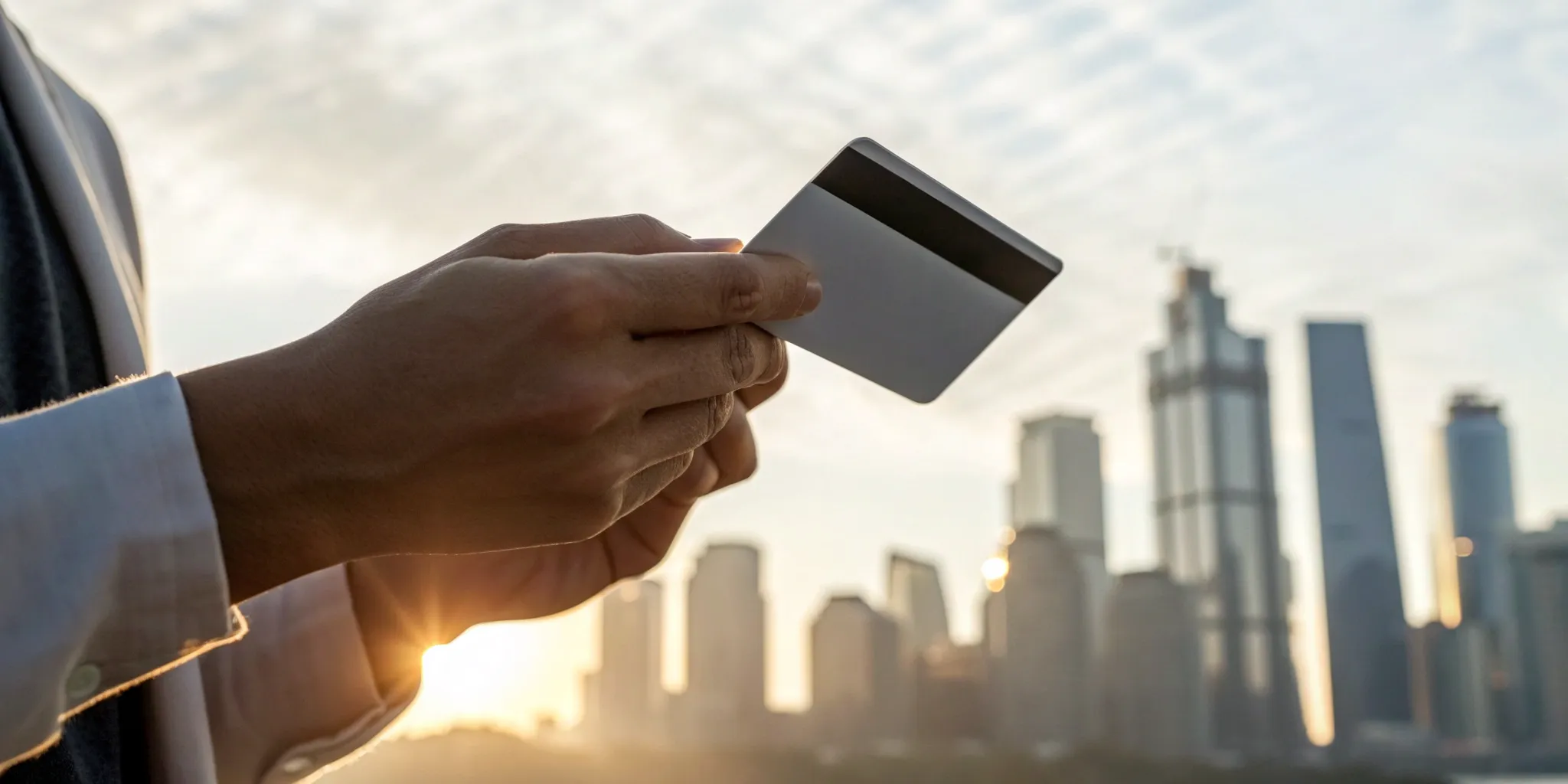 A hand holding one of the best secured credit cards for building credit with bad credit.