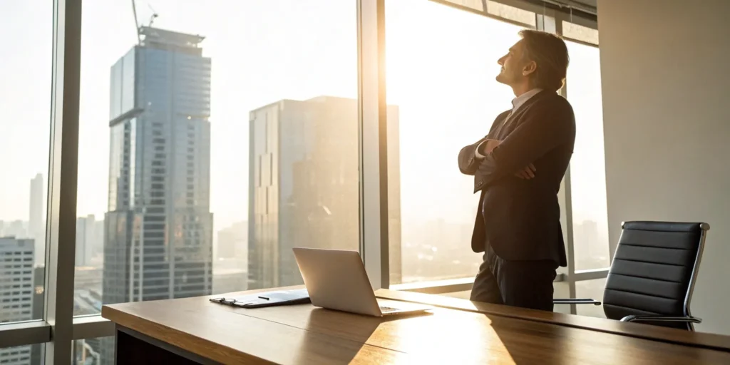 A business professional using net 30 vendor accounts to build business credit.