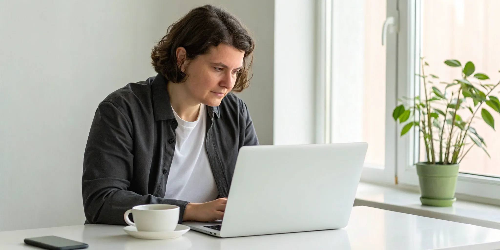 A person fixing credit report errors online with their laptop.