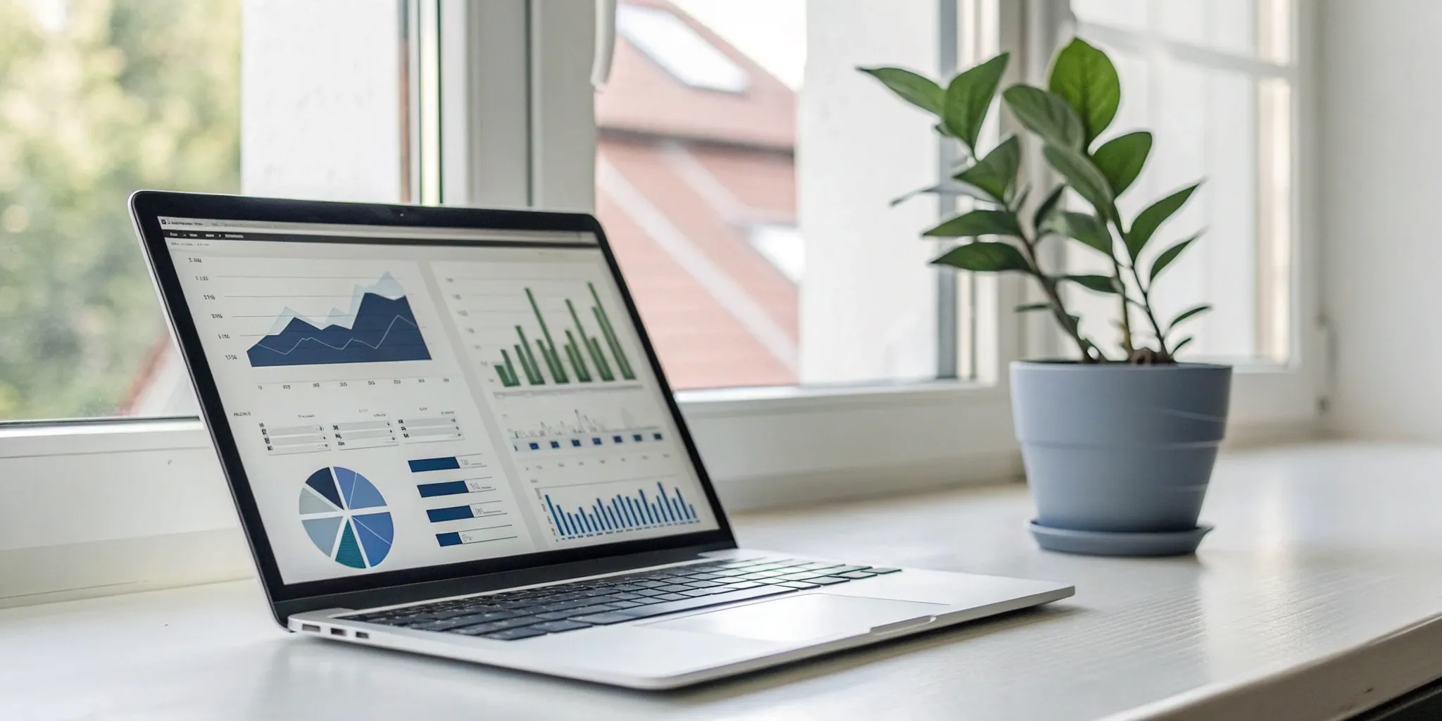 A person reviewing their credit report on a laptop to file an Experian dispute.