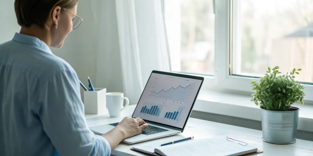 Person on a laptop reviewing charts to remove collections from a credit report fast.