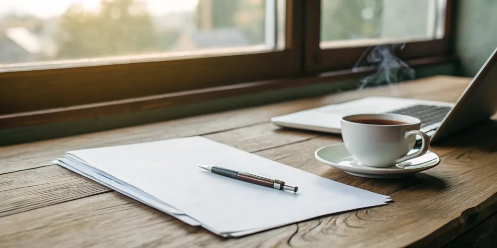 A person at a desk writing a credit dispute letter that works.