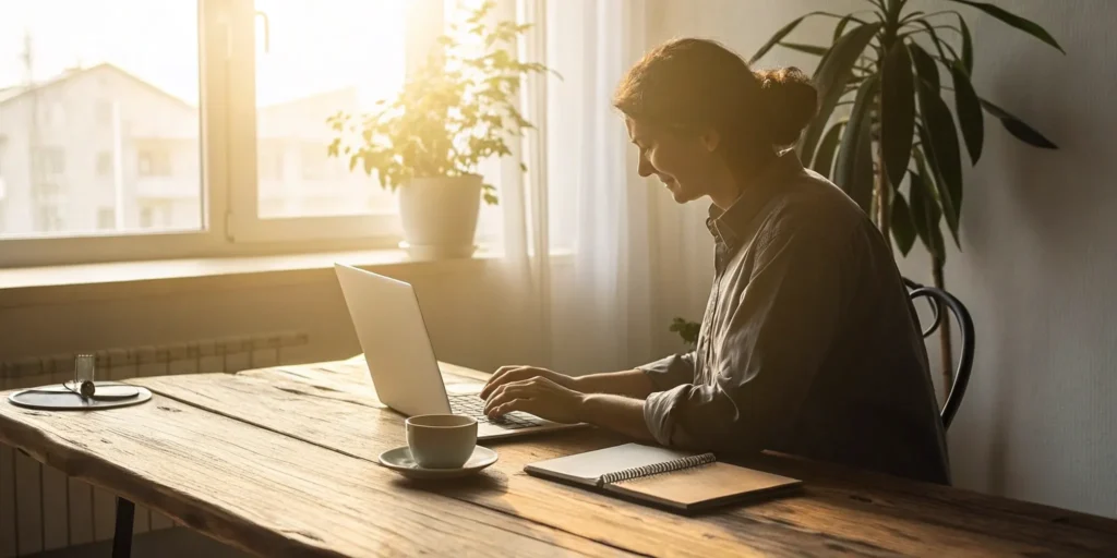 Person using a laptop to remove late payments from their credit report.