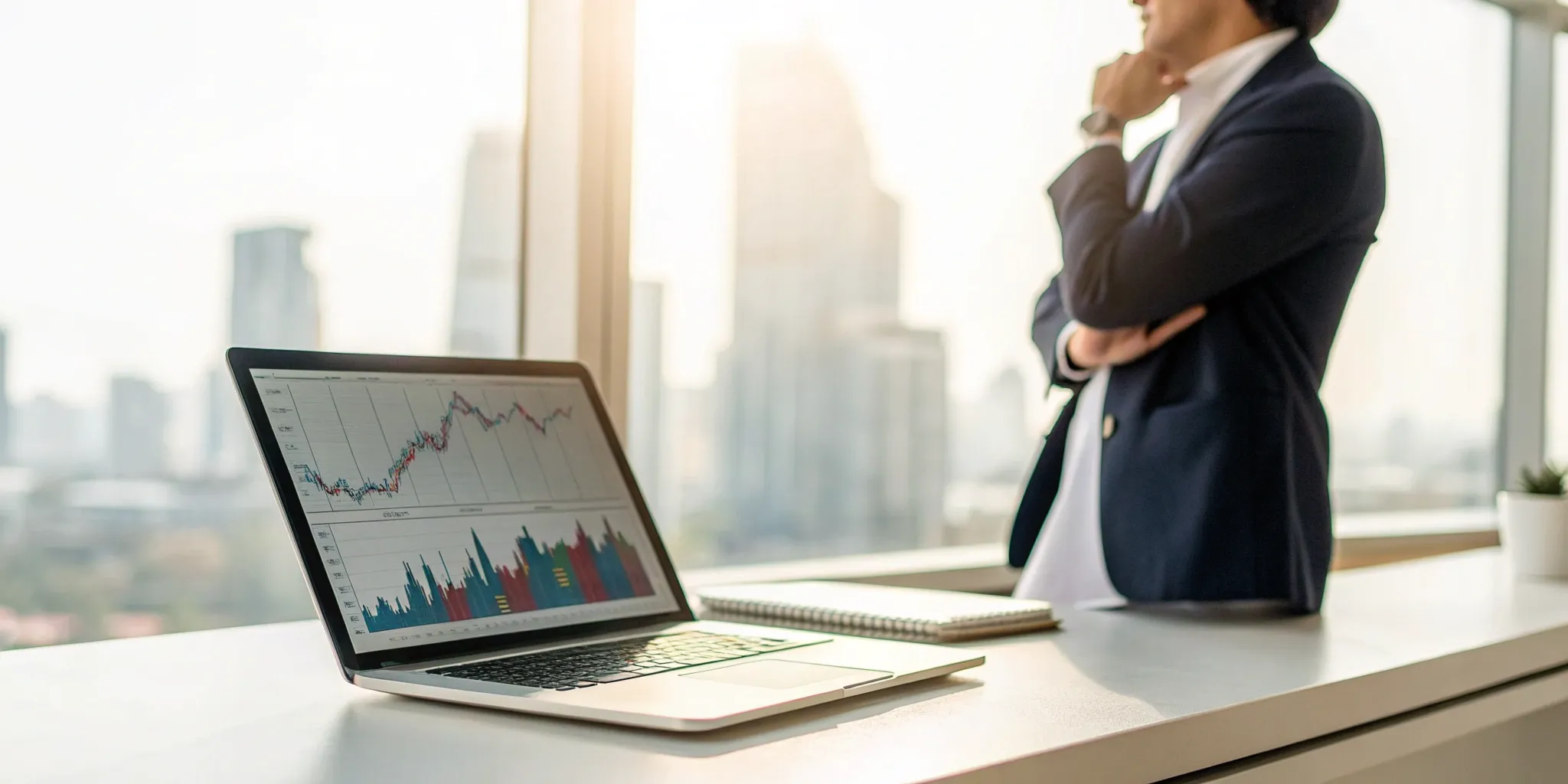 A professional uses a laptop to place a fraud alert with Experian to protect their credit.