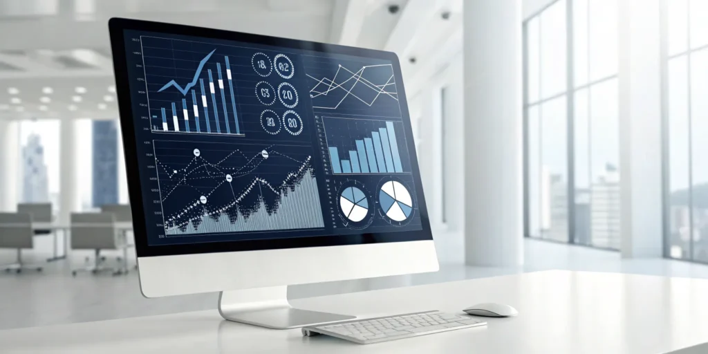 Dashboard of the best self credit repair software analyzing a credit report with charts and graphs.