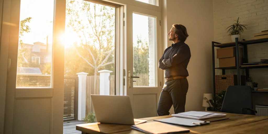 Business owner in an office building business credit without a personal guarantee.