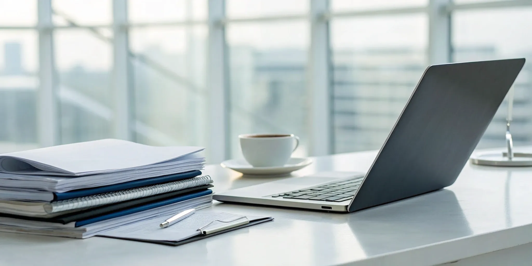 A desk with a laptop and paperwork showing a free pay for delete letter sample.