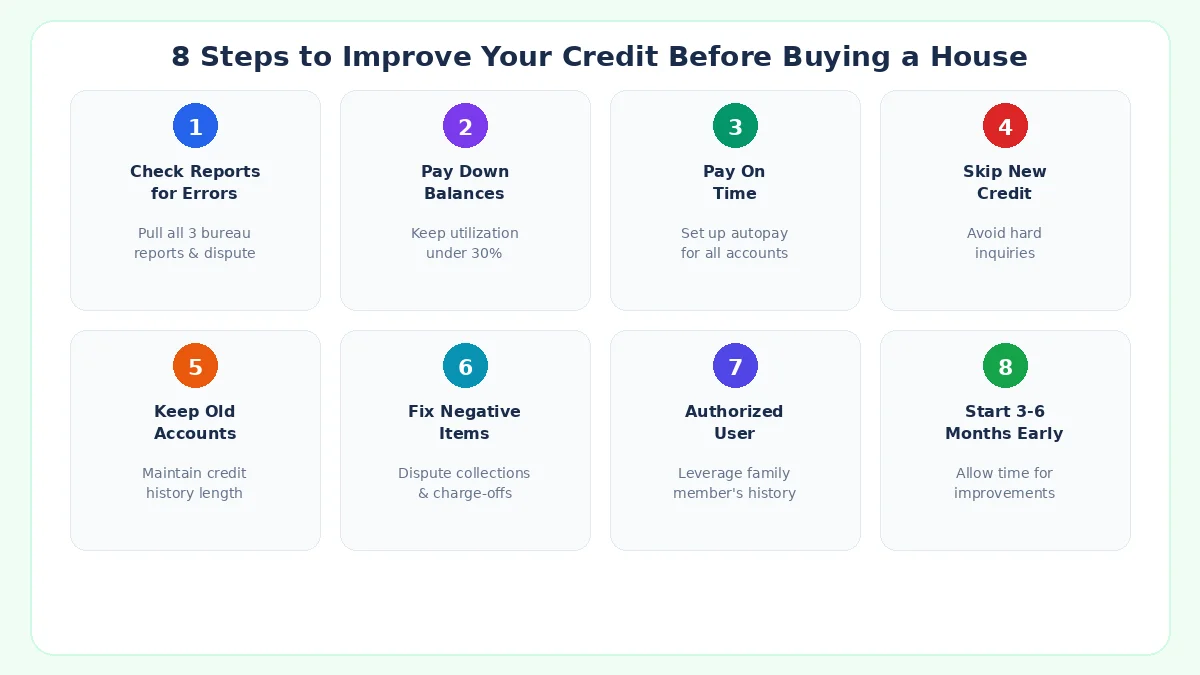 8 steps to improve your credit score before applying for a mortgage