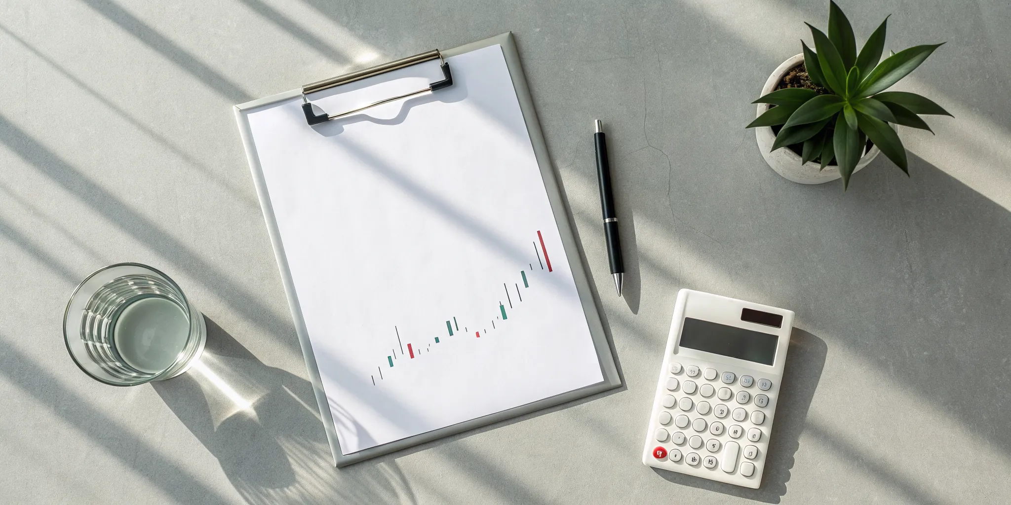 A clipboard with a chart defining a credit report charge-off next to a calculator.
