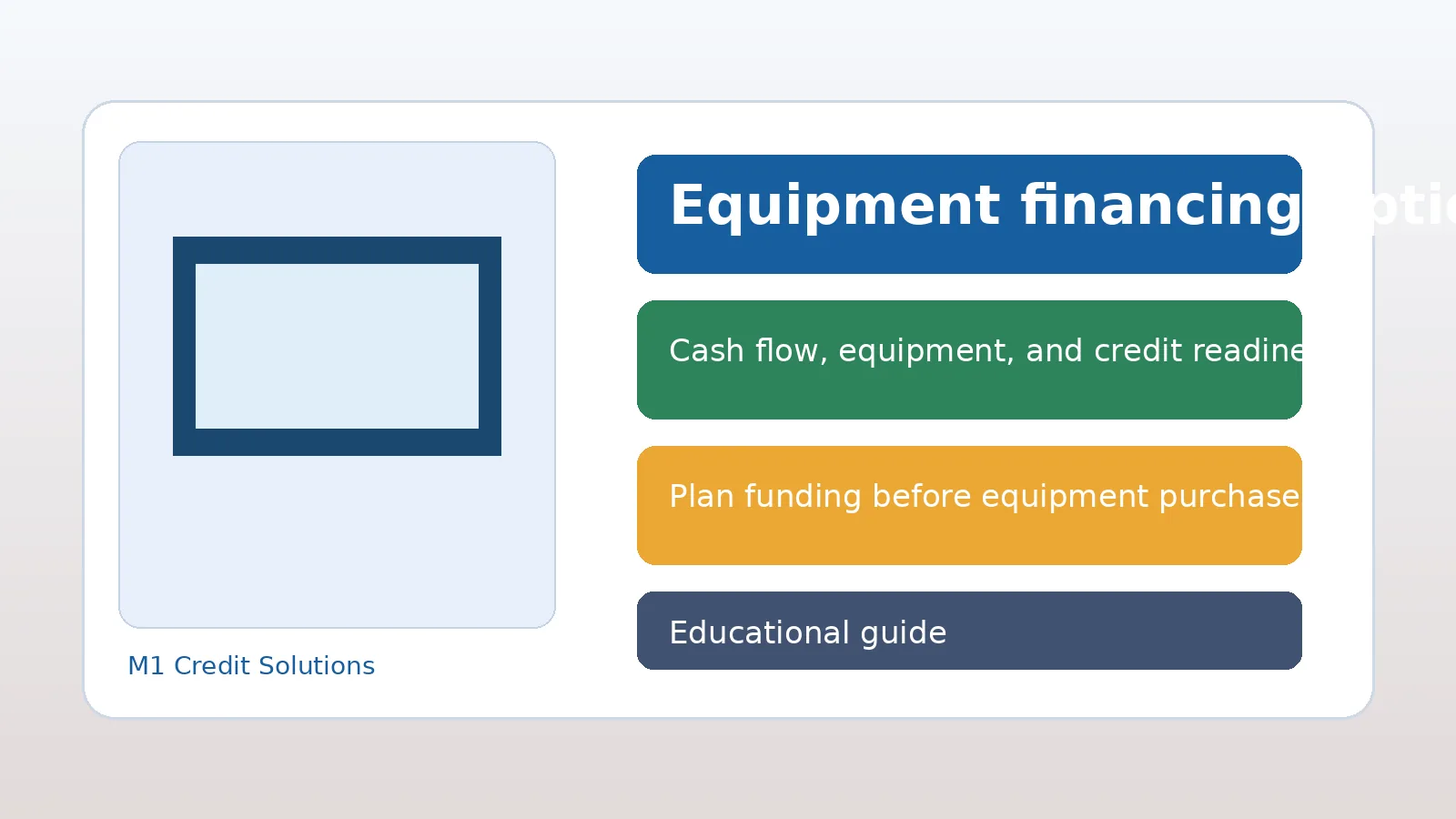 equipment financing options for small businesses