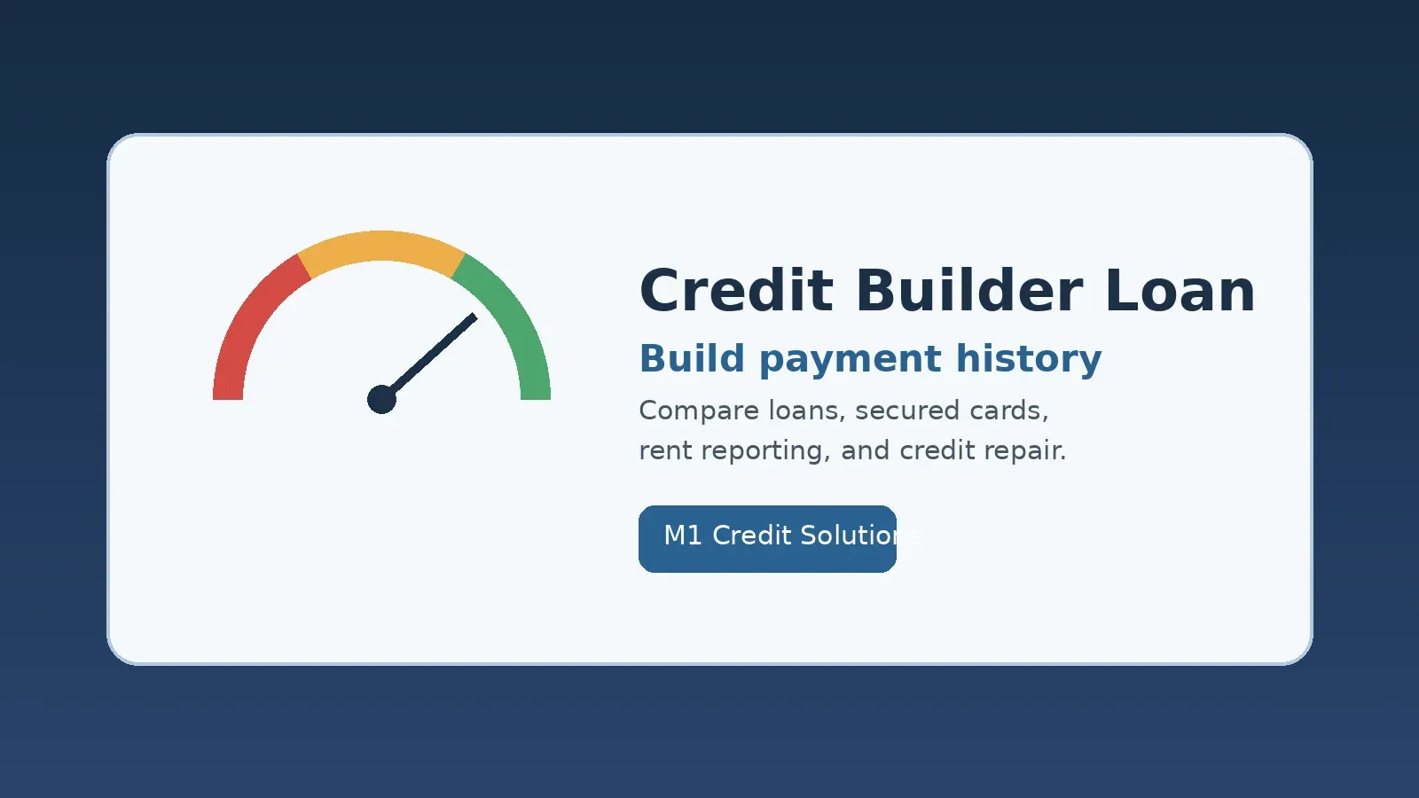 Credit builder loan guide showing credit score improvement plan