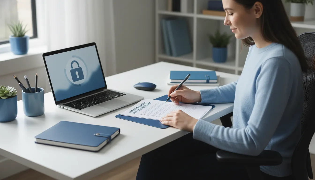 Person creating a plan to build credit after identity theft