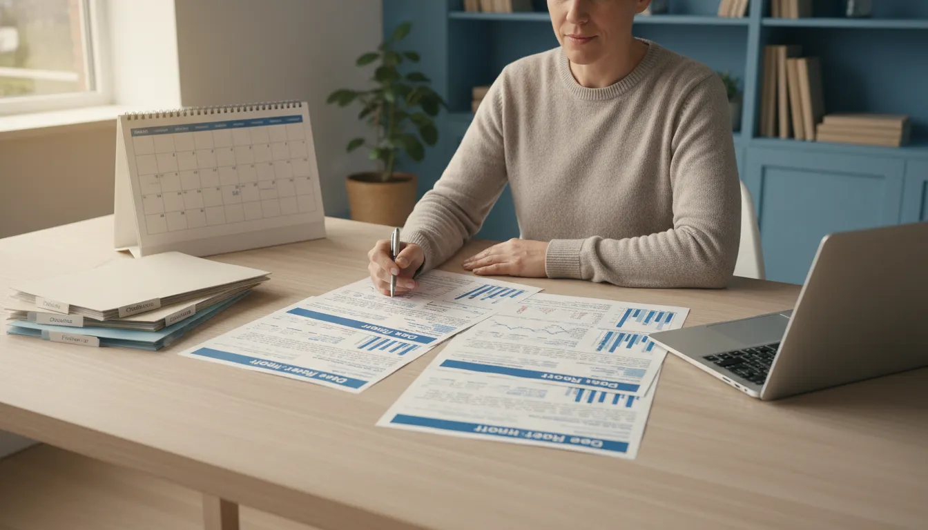 Consumer organizing reports during the first 90 days of credit repair