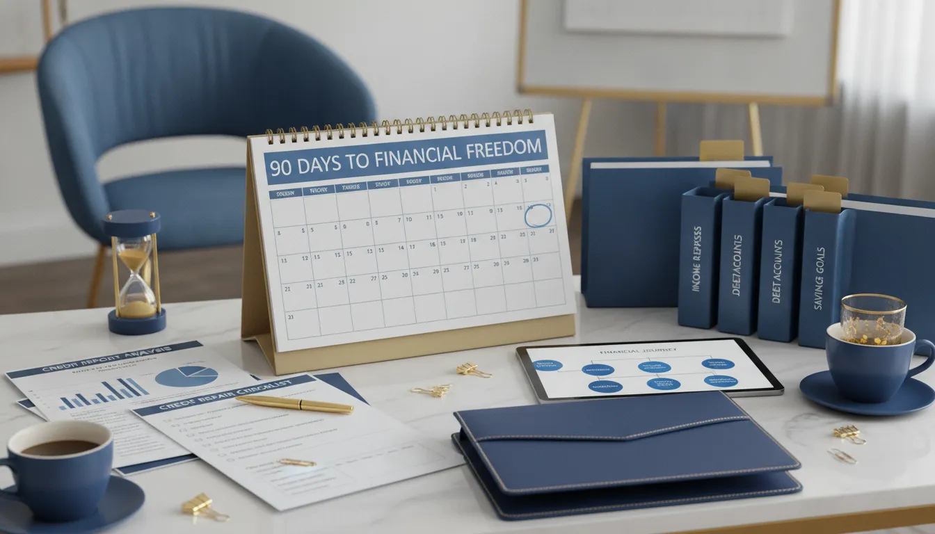 Organized 90-day credit repair timeline and checklist